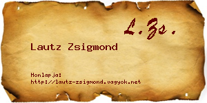 Lautz Zsigmond névjegykártya